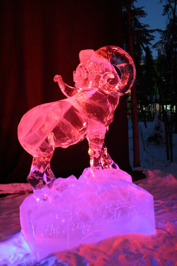 An ice sculpture at the World Ice Art Championships, Fairbanks