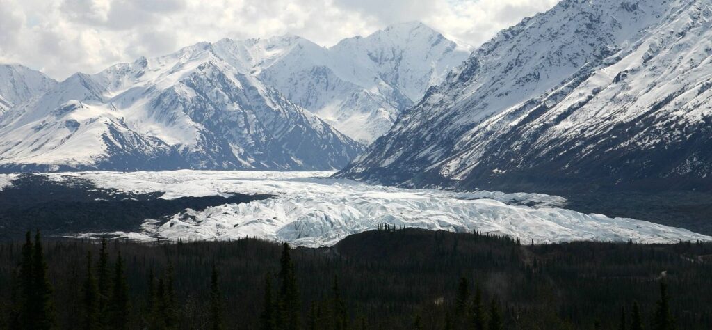 Matanuska Glacier seen from the Glenn Highway