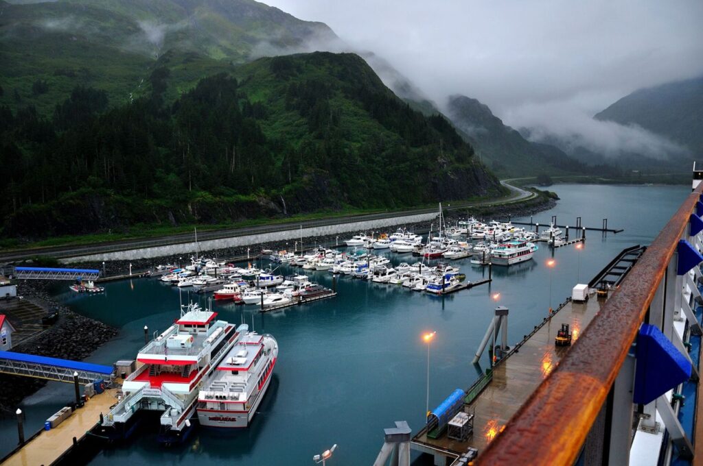 Whittier harbor, gateway to Prince William Sound